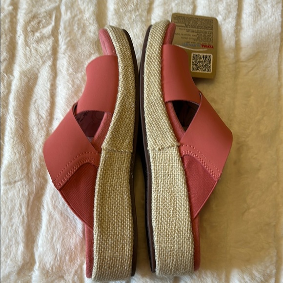 Spenco Oasis Coral Heather Wide Strap Sandals Size W8 - Picture 2 of 8